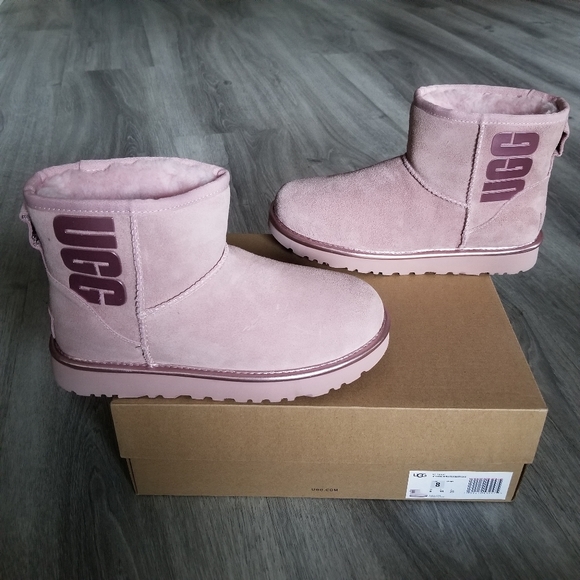 UGG Shoes - UGG Classic Mini UGG Rubber Logo Boot.